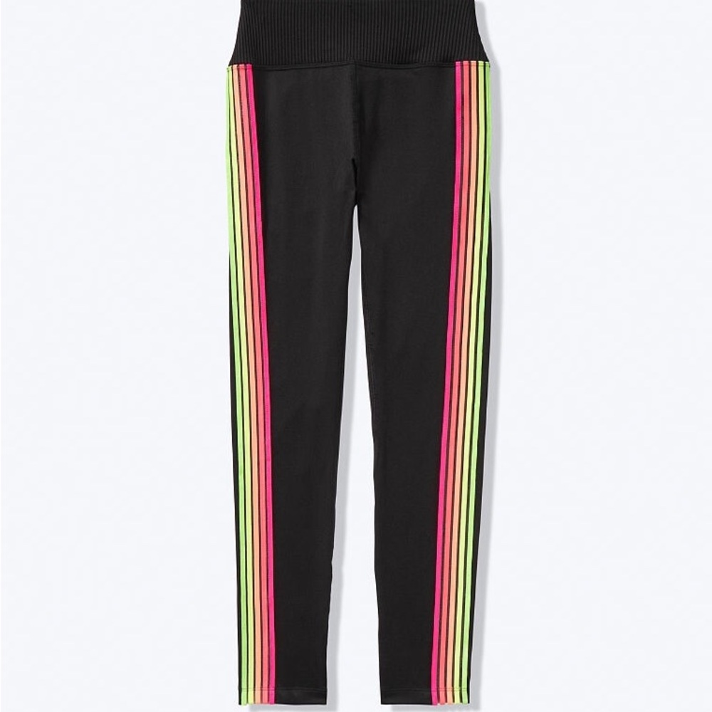 Victoria’s Secret PINK 7/8 Ultimate High Waist Stripe Crop Leggings - Small Y2K